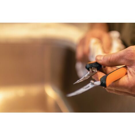 Fiskars Forbici per Fiori a Lame Curve, Lunghezza: 17,1 cm, Lame in Acciaio  Inossidabile e