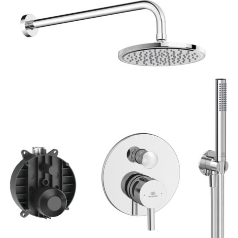 Ideal Standard - Ceraline Kit Doccia completo di parte interne ed esterne, Cromato