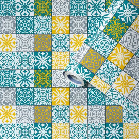 Pellicola Adesiva Venilia Per Mobili - Effetto Geometrico, PVC, 45cm X 2m, Senza Ftalati - Foto 3