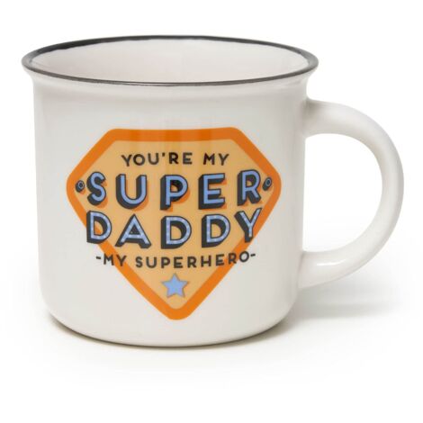 Legami - Cup Puccino, Tazza in Porcellana New Bone China, Tema Super Daddy, Take a Break Collection, Capacità 350 ml, Lavabile in Lavastoviglie, Utilizzabile in Microonde (1/3)
