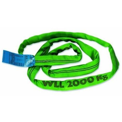 Braun 20051Rs, Tirante Circolare, Portata 2000 Kg, Ampiezza 5 m, Anima in Poliestere, Colore: Verde (1/5)