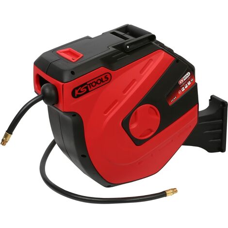 KS Tools 515.3445 Avvolgitubi per aria compressa automatico, Ø 13 mm x 15 m
