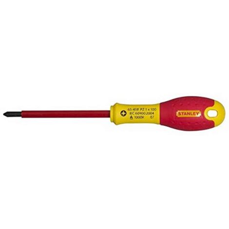 STANLEY 1-65-418 Cacciavite con Lama Isolata, 100 mm x 1, Pozidriv