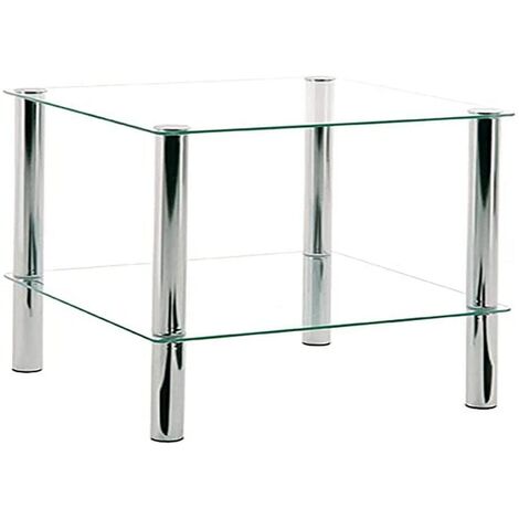 Tavolino in metallo nero, 70 x 70 x 40 cm | Mattone - Qechic