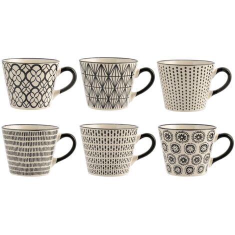 H&h set 6 tazze jumbo vhera in stoneware cc 340 (1/4)