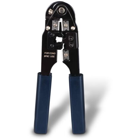 AISENS A142 – 0310 – Pinza Metallo di Crimpatrice RJ45, Colore: Nero (1/3)