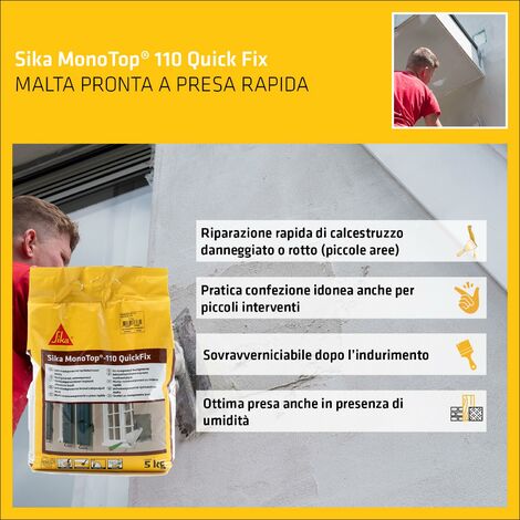Ulith-Fix 5 Malta Di Montaggio Rapido 1kg – Cemento Rapido Impermeabile E Traspirante, Resistente Al Gelo, Carrabile Dopo 15 Minuti