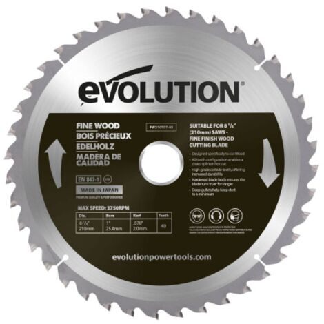 Evolution FW210TCT-40CS 210mm Lama in legno pregiato 40T
