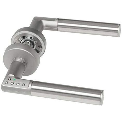Assa Abloy Maniglia con Sblocco Tramite Codice per Porte, Alimentata a Batteria, D8812H000 Grigio, apertura con mano destra