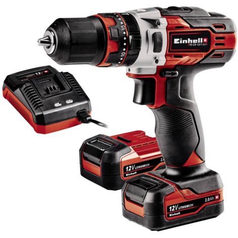 Einhell Trapano A Percussione A Batteria, 20.7 x 6.5 x 19.5 Cm, Nero Rosso