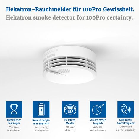 Rilevatore di fumo RM520 con Batteria Integrata e Sistema di