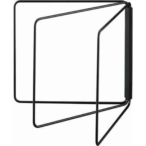 YAMAZAKI 2788 TOWER Appendiabiti pieghevole, nero, Acciaio, minimalista, 27.5～53.5 x 2.2～54.5 x 25 cm (1/5)