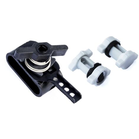 KastLite Kit Ricambio Per Montanti A Clip – Morsetti Trasparenti, Viti E Molle (2 Set)