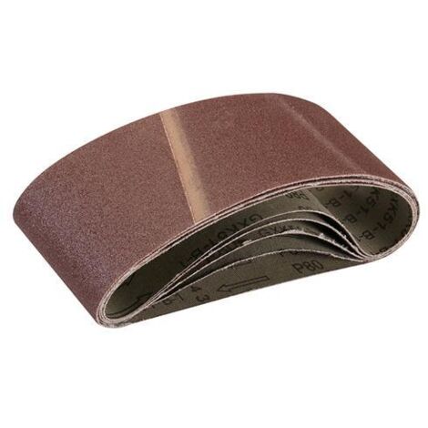 Silverline 5 nastri abrasivi 75 x 457 mm Grana 80