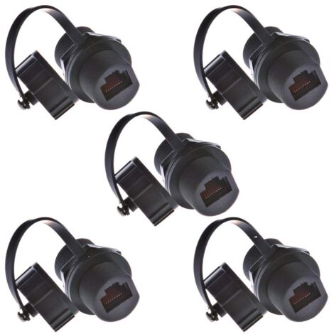 PENGLIN 5 Connettori Ethernet RJ45 IP67 Impermeabili Per Esterni - CAT5/6/5e - 8P8C Senza Saldatura
