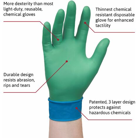 Ansell AlphaTec Guanti Chimici Professionali - 6 Paia Taglia L - Protezione Superiore Contro Sostanze Chimiche E Oli - Foto 8