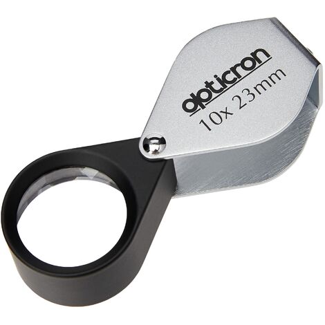 Opticron - Lente d'ingrandimento pieghevole in metallo, dimensioni: 10 x 23  mm