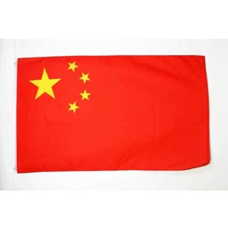 Bandiera Da Tavolo Cina - 15x10 Cm, Asta Con Punta Dorata, Poliestere 100D - Foto 4