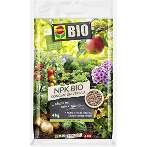 COMPO, CONCIME UNIVERSALE COMPO NPK BIO 4KG, ORGANO-MINERALE (1/3)
