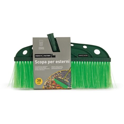 Scopa A Spinta Per Esterni Con Manico Lungo 160 Cm - Setola Resistente Larghezza 40,5 Cm - Per Pavimenti In Cemento E Giardino