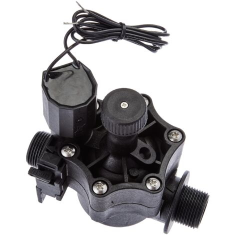 Aqua Control C12033 – Elettrovalvola maschio da 3/4, Nero, 1 pezzo