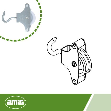 Puleggia In Acciaio AMIG Per Stendibiancheria - ø 39 Mm, Con Gancio E Guide - Foto 10