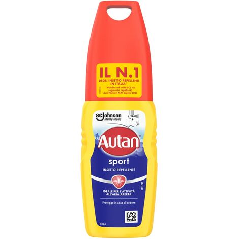 Autan Sport Vapo Spray Antizanzare, Repellente Zanzare con Azione Protettiva Duratura, 8 ore di protezione, Resistente al Sudore, 1 Confezione da 100ml, Adatto per lo Sport (1/5)