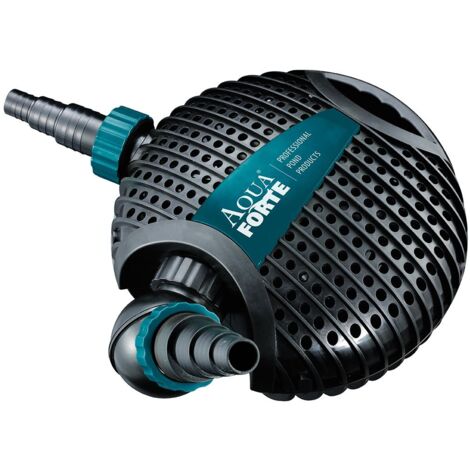 AQUAFORTE O-18.000 - Pompa per laghetto, 220 Watt, Portata ottima 17,5 m3/Ora, Altezza ottima 6 Metri, Lunghezza Cavo 10 m, Motore sincrono A, Pompa Particelle di Sporco Fino a 6 mm