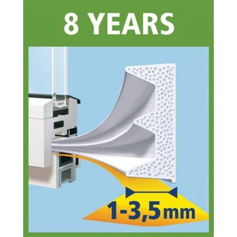 Guarnizione Tesamoll E-Profile - Isolante Per Porte E Finestre, Bianco, 10m X 9mm X 4mm - Foto 6