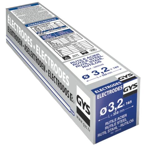 Astuccio con 165 elettrodi GYS Rutilo Acciaio E6013 Ø3,2mm - 085046