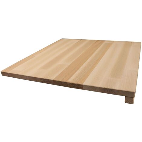 Fackelmann Tagliere spianatoia in Legno di Faggio 40 x 40 cm, Facile e Comodo da usare per Impasti e preparazione di Pasta Fresca, Taglia Unica, con rialzi di appo