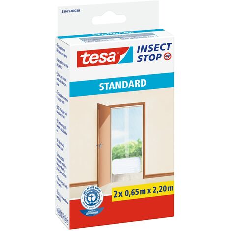 Zanzariera Adesiva Tesa Insect Stop - Set Da 3, 130x150 Cm, Bianco, Facile Da Installare - Foto 3