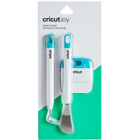 Cricut 2007994 Starter Tool Set di Strumenti Base Joy, Bianco