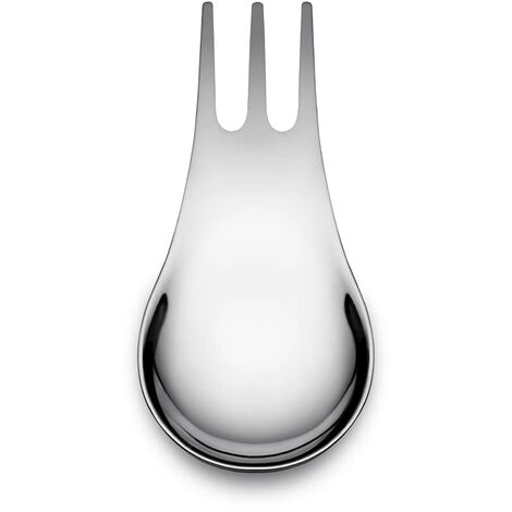 Alessi GIMR01S4 Set di Quattro Posate Multiuso di Design, Acciaio Inossidabile 18/10 (1/3)