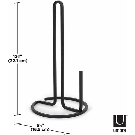 Umbra Squire Porta rotolo da cucina, Ferro, Nero