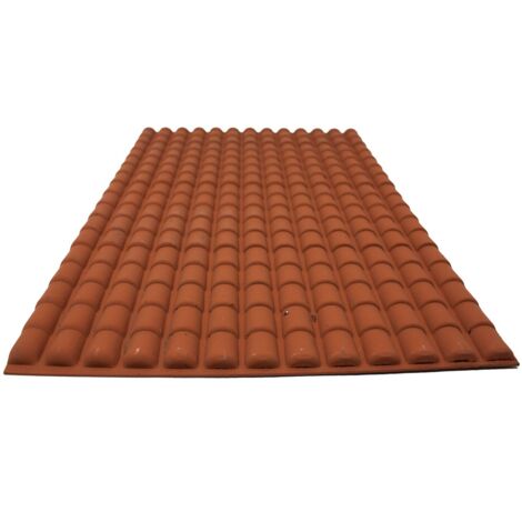 Pannello Tegole Grandi Color Terracotta per Presepe in Plastica  33 x 24 cm