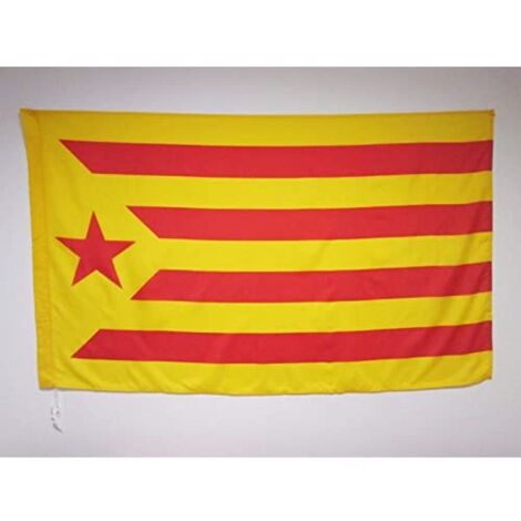 AZ FLAG Ghirlanda 6 Metri 20 Bandiere Catalogna Estelada 21x15cm, Bandiera Catalana Indipendentista 15 x 21 cm - Festone Bandierine