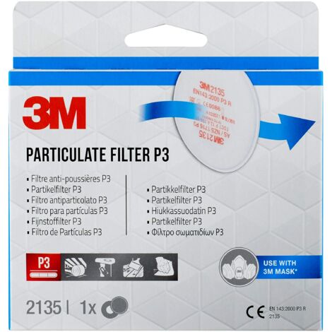 3M Filtro Antiparticolato P3 2135 Per Le Serie 6000 E 6500 1PR PK 3m-filtro-antiparticolato-p3-2135-per-le-serie-6000-e-6500-1pr-pk