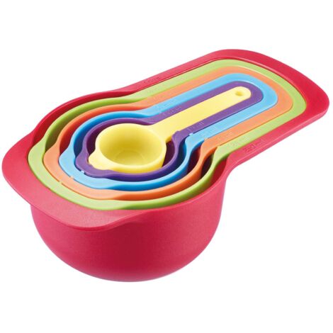 Westmark Set di 6 misurini, Dosi: 7,5/15/60/85/125/250 ml, Plastica, Senza BPA, Matroschka, Vari colori, 30582270 (1/4)