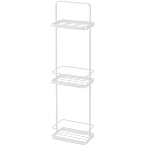 YAMAZAKI 6634 Tower 3Tiered Rack, White, Steel, 18 x 12 x 67 cm (1/3)