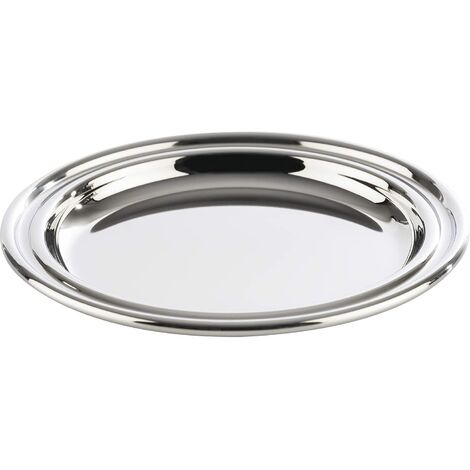 Set di sottobicchieri APS (6 pezzi) in acciaio inossidabile lucidato di alta qualità, Ø 10 cm, design pesante, bordo arrotolato, sottobicchieri in vetro lucido, rotondo (1/4)