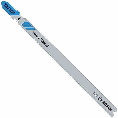 Bosch Professional 5x Lame per seghetto alternativo T 321 AF Speed for Metal (per Tubi e profili in metallo, pareti sottili, accessorio Seghetto alternativo)