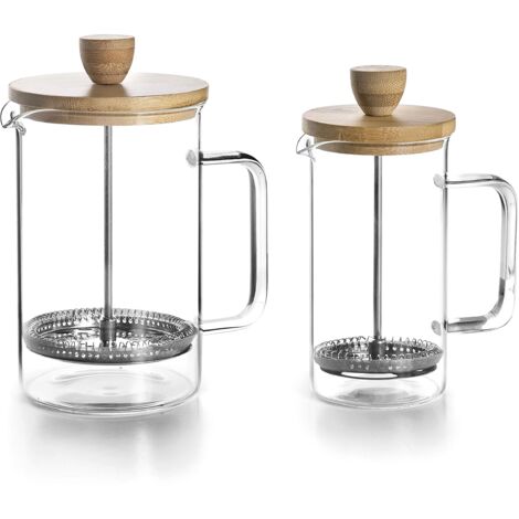 Caffettiera Francese Lacor In Acciaio Inox 18/10 Con Manico In Legno - 0,35 Litri Per 3 Tazze - Foto 3