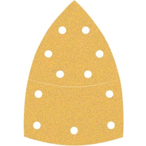Bosch Professional 10x Carte abrasive Expert C470 con 11 fori (per Legno duro, Vernice su legno, 102x62, 93 mm, Grana 80, accessorio Levigatrice palmare)