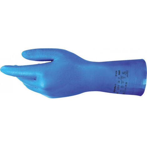 Ansell AlphaTec 37-310 Guanti da Lavoro in Nitrile, Protezione Multiuso per Usi Alimentari, Domestici e Professionali, Guanti Riutilizzabili Senza Lattice, Blu, Taglia L (12 Paia)