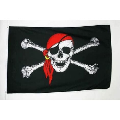 AZ FLAG Bandiera Pirata Teschio 90x60cm - Gran Bandiera dei Pirati 60 x 90  cm Poliestere Leggero - Bandiere