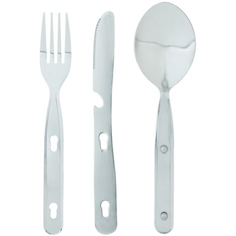 Set Posate 4 In 1 Da Campeggio: Cucchiaio, Coltello, Forchetta E Apriscatole Portatili