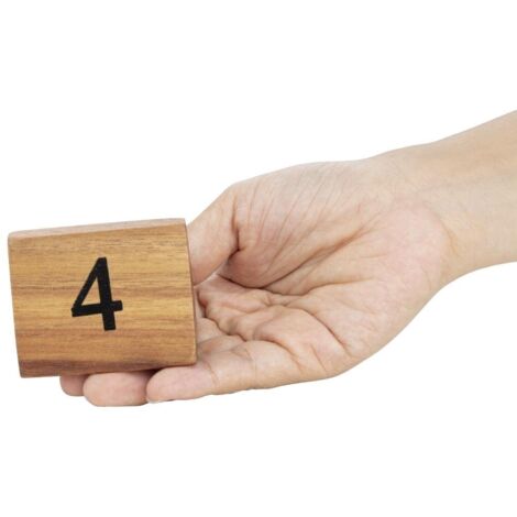 10 Numeri In Legno Non Verniciati Fai Da Te - Da 0 A 9, Altezza 7,4 Cm - Per Decorazioni, Compleanni, Insegne - 4