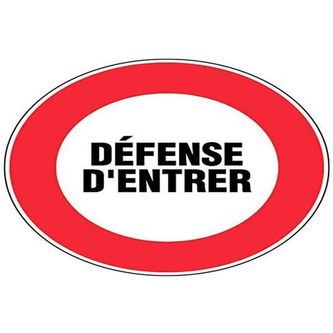 '' novap – Pannello Segnaletica Defense di entrare