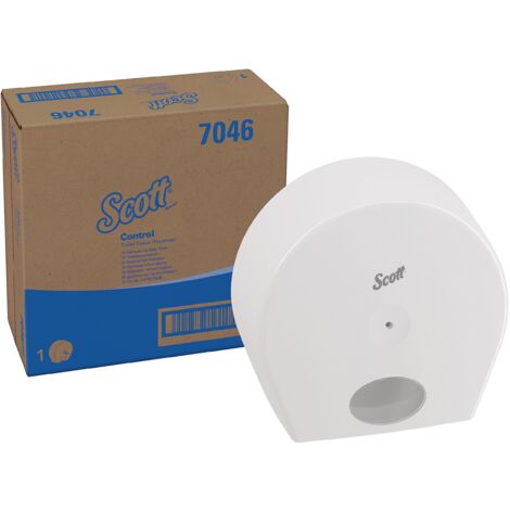 Scott Control Dispenser di carta igienica 7046 - Rotolo ad Estrazione Centrale / Bianco /Jumbo (1/4)